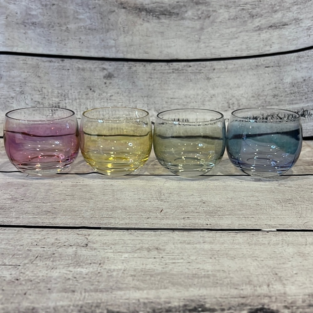 Vintage‎ Roly Poly Color Set of 4 Glasses